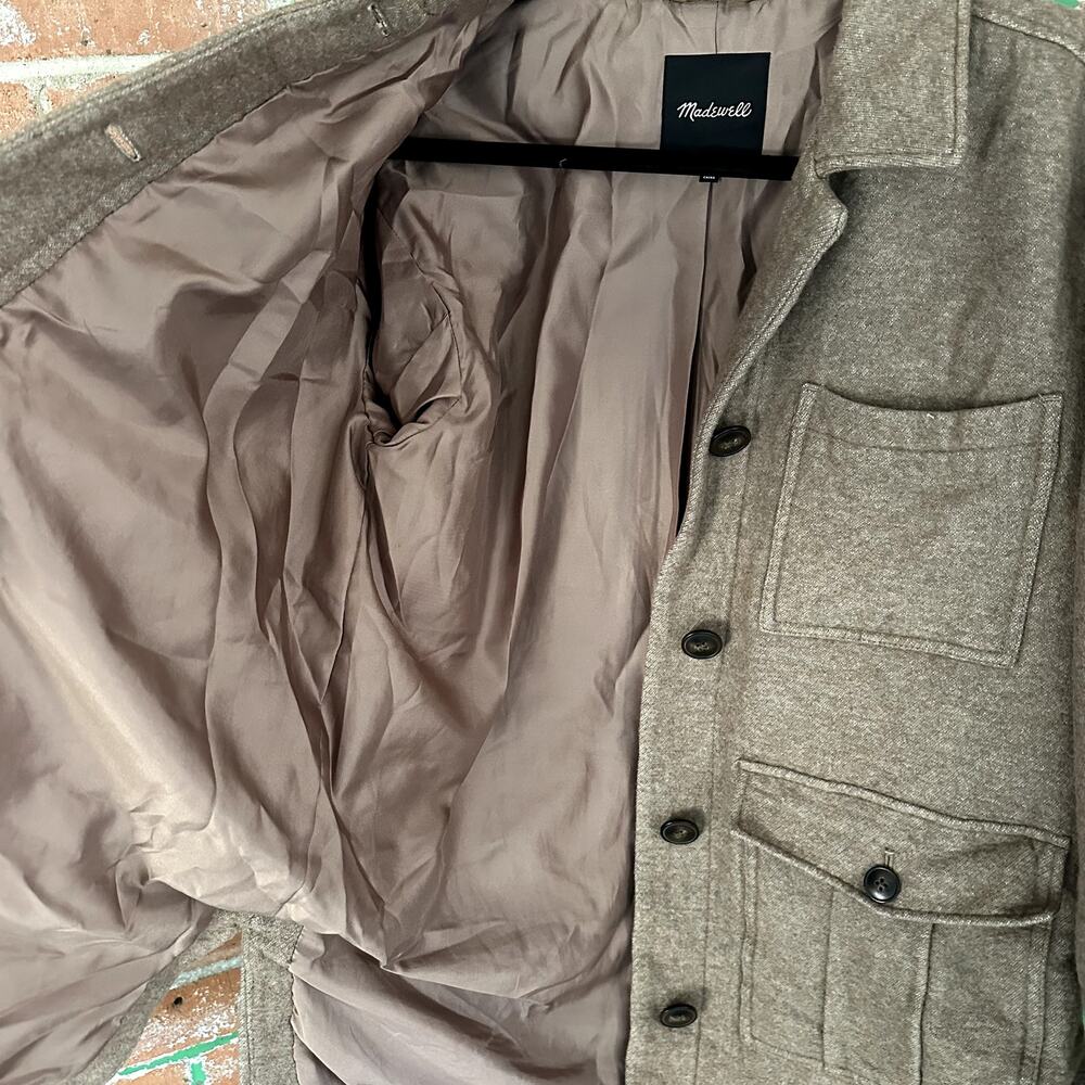 Madewell Belrose Wool Shirt Jacket Faded Birch - Picture 4 of 8